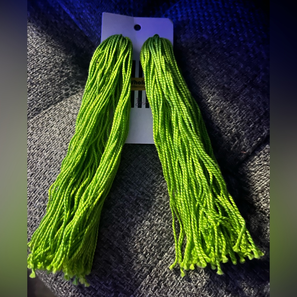Green earrings